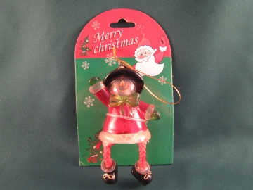 B/O LED SNOW MAN W/LEG ORNAMENT