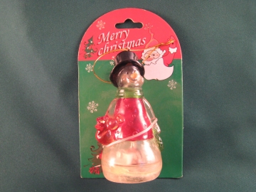 B/O LED SNOW MAN ORNAMENT