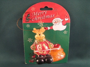 B/O LED DEER W/GIFT DECO