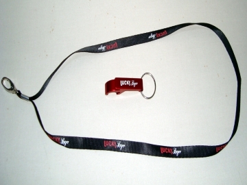 BOTTLE/CAN OPENER KEY CHAIN WITH LANYARD