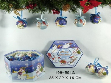 14 PCS 75MM Polyfoam shiny ball w/ gift box