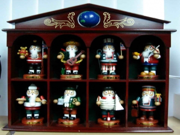 6" wood world santa nutcracker asst.