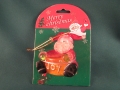 B/O LED SANTA W/JOY BAG