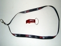BOTTLE/CAN OPENER KEY CHAIN WITH LANYARD
