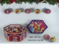 14 PCS 75MM Polyfoam frosted ball w/ gift box